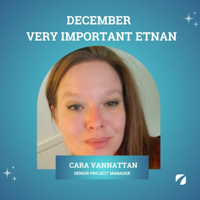 ✨ Meet Our January VIE: Cara Vannattan! ✨

From managing complex projects to ensuring client success, Cara is unstoppable!

💬 ""She handles challenges with grace and keeps everything running smoothly. We’re lucky to have her!""

👏 Drop a comment to celebrate Cara and her incredible work!

#TeamSpotlight, #CultureMatters, #EmployeeRecognition, #EtnaInteractive, #ThankYouCara, #WorkplaceCulture, #BehindTheScenes, #TeamworkMakesTheDreamWork, #OfficeHeroes