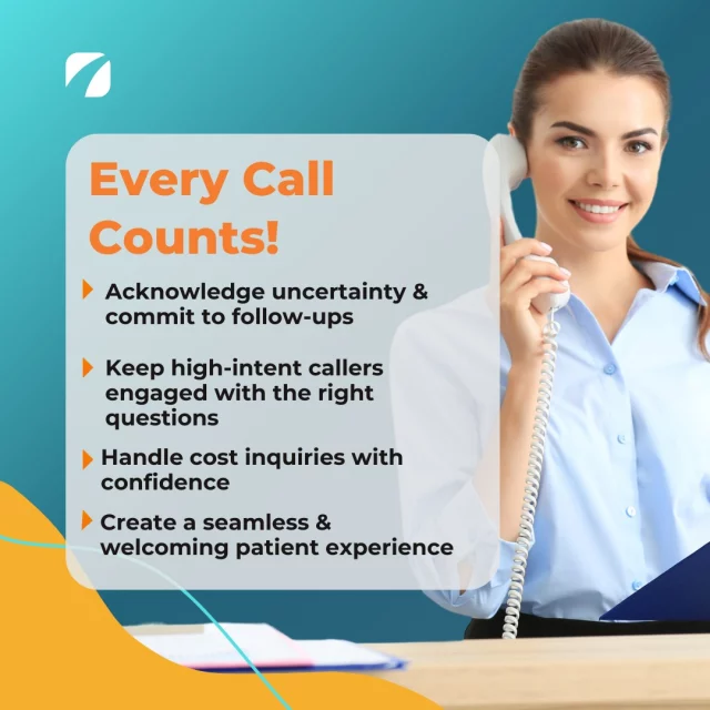 📞 Make Every Call Count!
Your front office team is the first impression of your practice—make sure it's a great one! 🌟

4 Ways to Achieve Front Office Mastery:
✅ Turn uncertainty into trust 🤝
✅ Engage high-intent callers 📞
✅ Talk pricing with confidence 💰
✅ Create a seamless patient experience ✨

💡 Strong front office skills = More booked appointments! 🚀

Read more on the blog! #linkinbio

#PatientExperience #FrontOfficeExcellence #PracticeGrowth #HealthcareMarketing #MedicalMarketing #PracticeSuccess #PatientCare #CustomerServiceExcellence #FrontDeskSuccess #CallConversion #EtnaInteractive